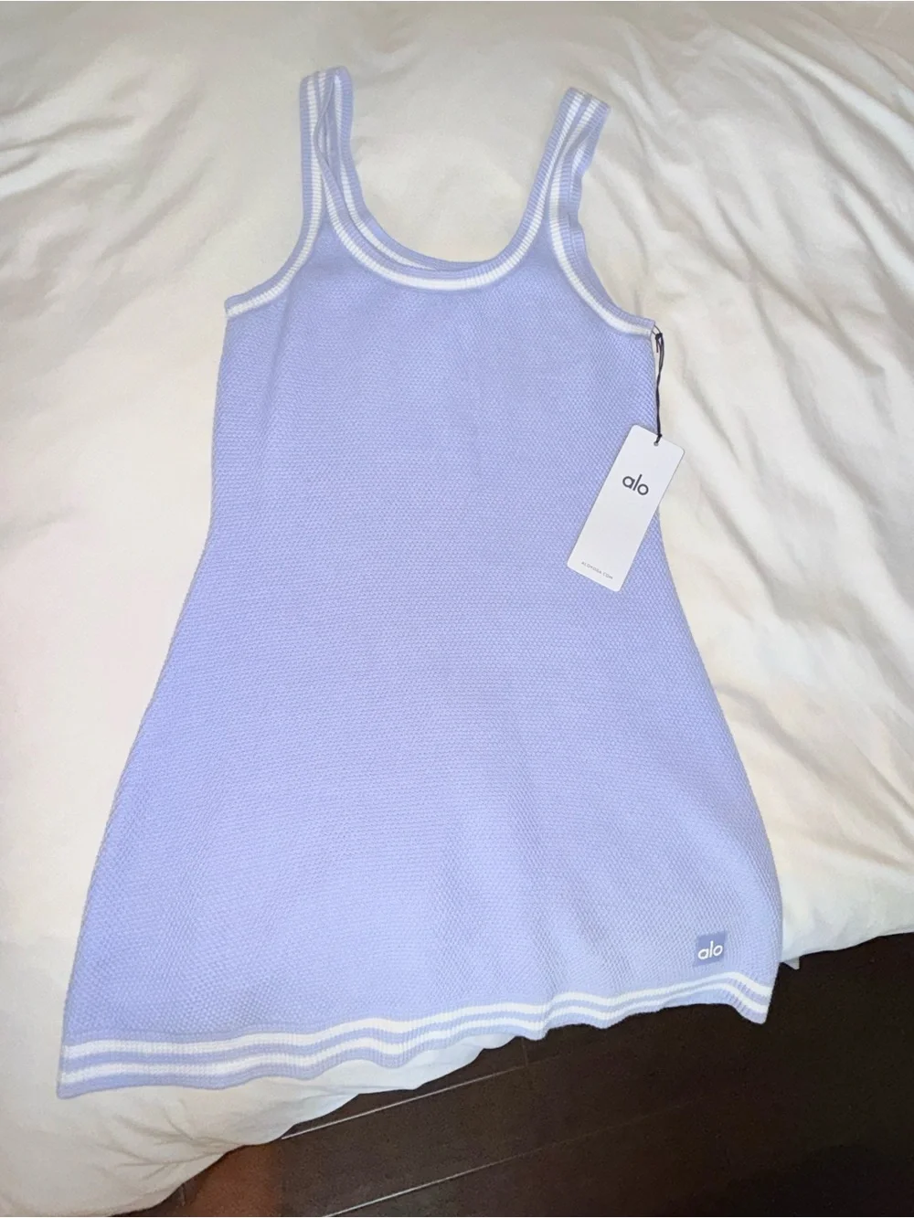 ALO Tennis Club Sweater Knit Dress- Provence Blue